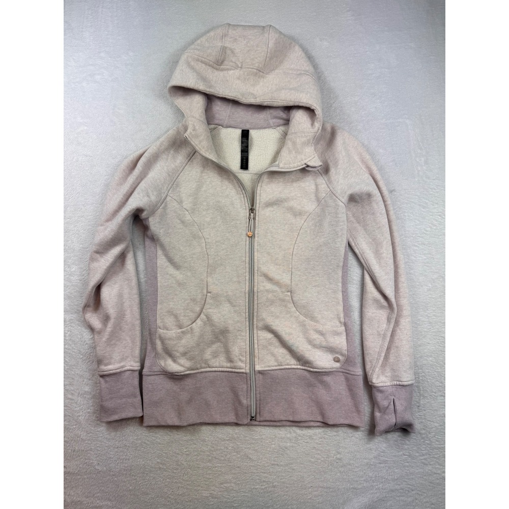 90 Degree by Reflex Women Pink Colorblock Full Zip Hoodie Fleece Sweatshirt S